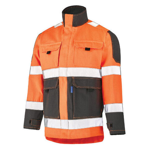 Blouson FLUO TECH Orange Fluo / Gris charcoal