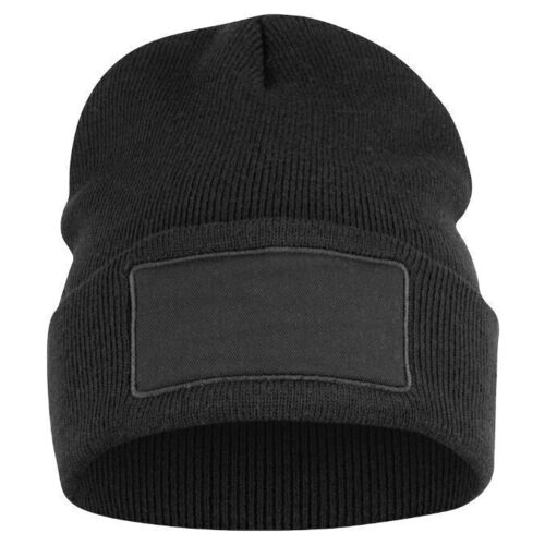 Bonnet mixte tricot&eacute; HUBERT PATCH Noir