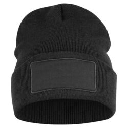 Bonnet mixte tricoté HUBERT PATCH Noir Bonnet mixte tricoté HUBERT PATCH Noir