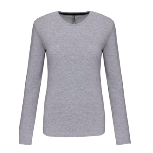 T-shirt col rond ML femme K383 Oxford grey