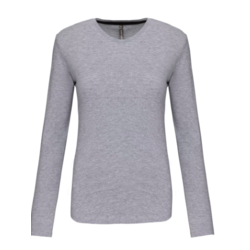 T-shirt col rond ML femme K383 Oxford grey