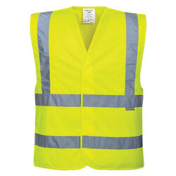 Gilet HV baudrier & double ceinture C470 Jaune