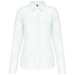 Chemise ML popeline polycoton femme K549 Blanc