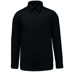 Chemise ML popeline polycoton homme K545 Noir