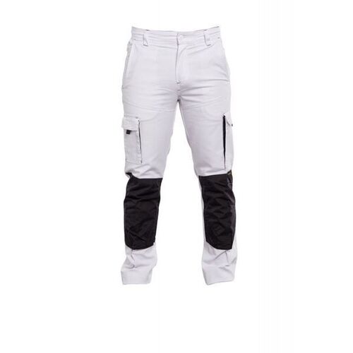 Pantalon de travail avec poches genoux BOB Blanc / Gris